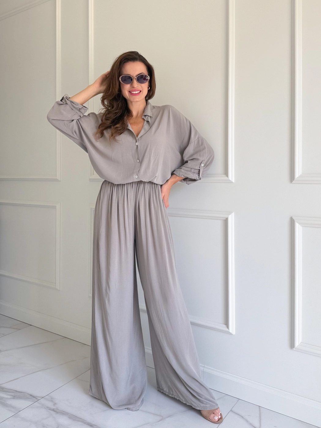 Komplet Summer, wiskoza, taupe